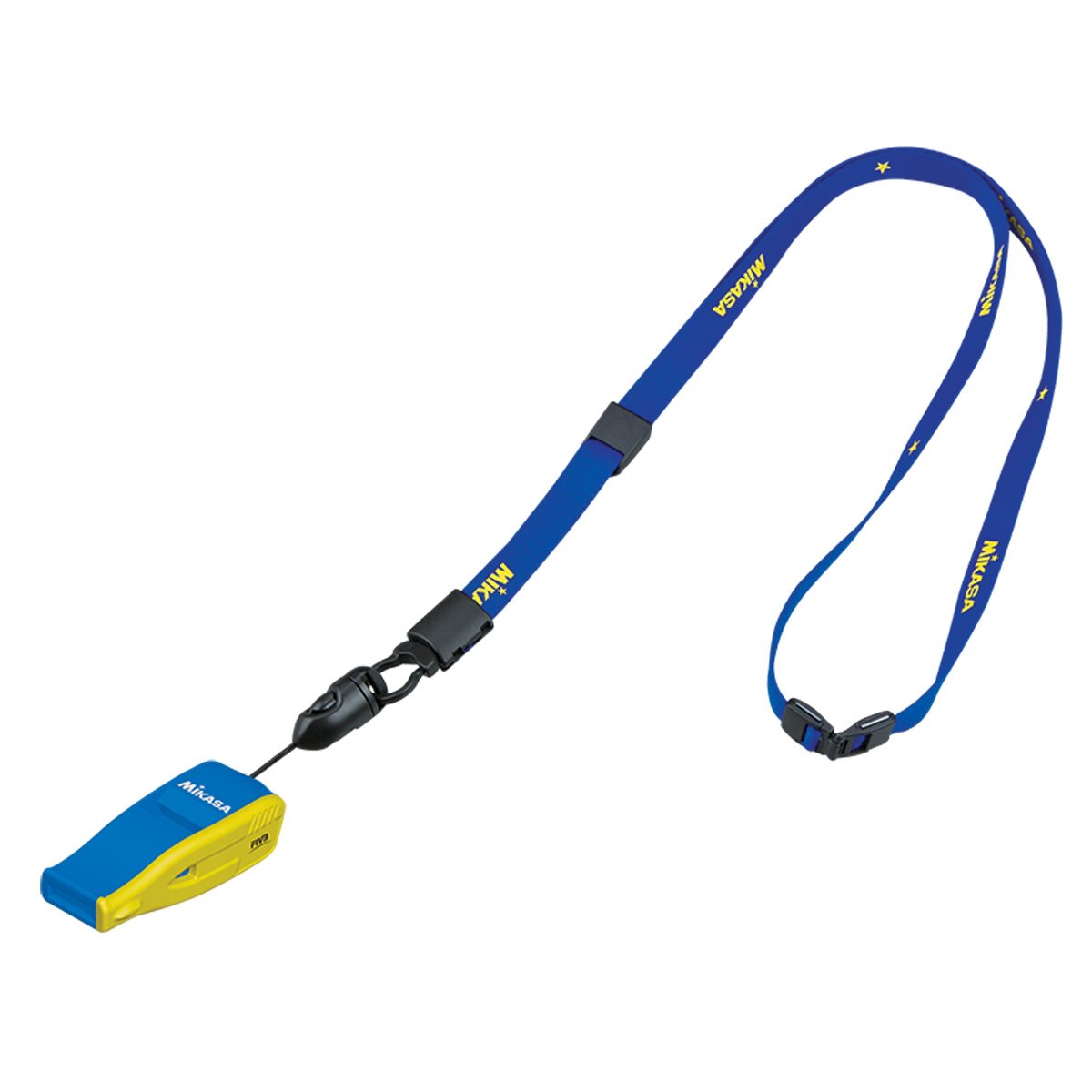【詩子】ビァズリー　ネイビージレ FIVB Logo Whistle with Lanyard, Blue and Yellow