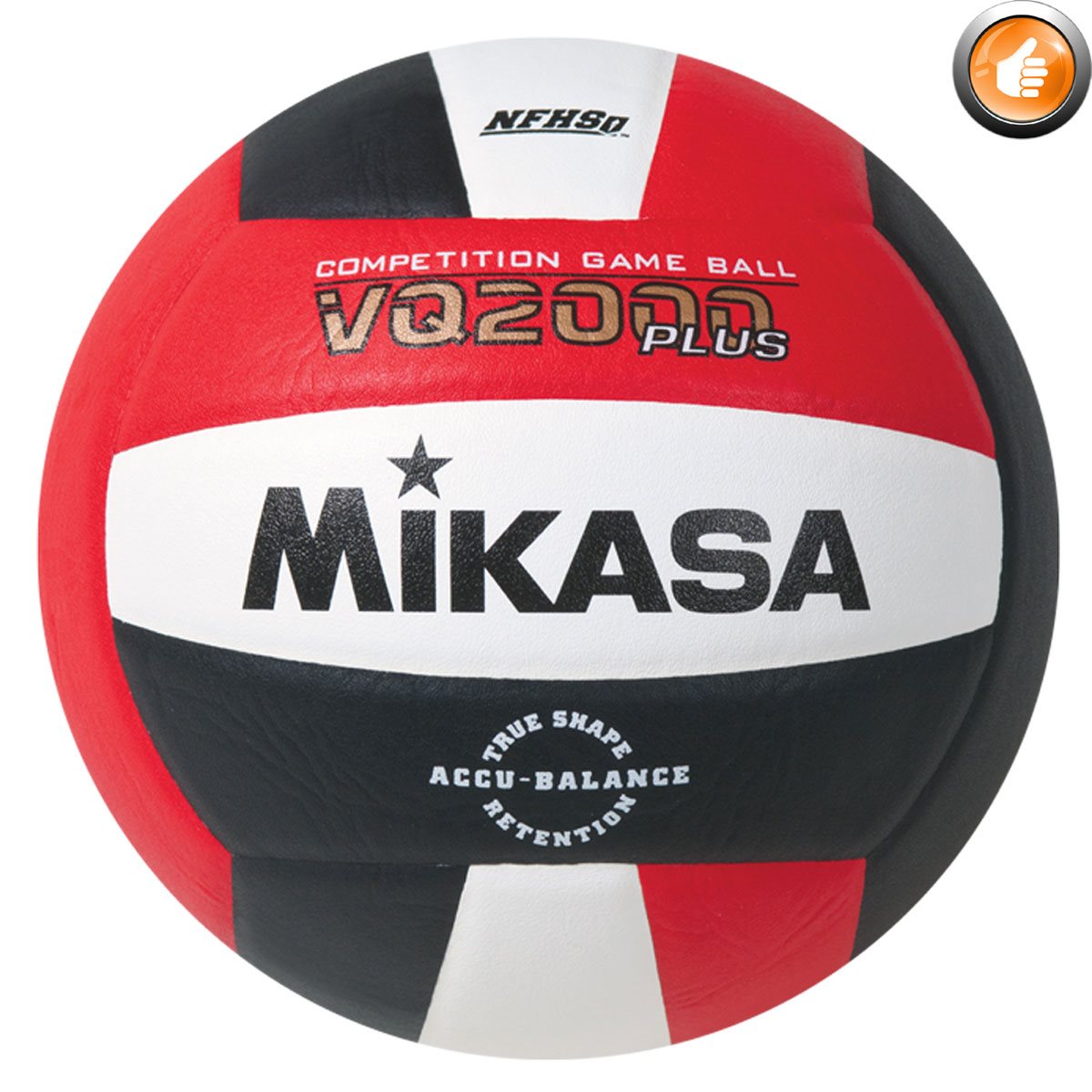 Mikasa indoor competition ball, black / white / red