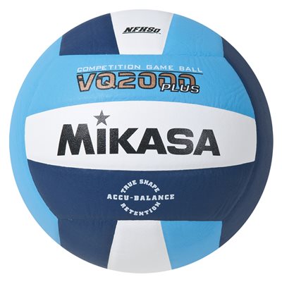 Ballon de volleyball de compétition en composite Mikasa® «VQ2000 Series» marine, bleu ciel et blanc Ballon de volleyball de compétition en composite Mikasa® «VQ2000 Series» marine, bleu ciel et blanc