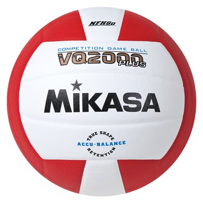 Ballon de volleyball de compétition en composite Mikasa® «VQ2000 Series» rouge et blanc Ballon de volleyball de compétition en composite Mikasa® «VQ2000 Series» rouge et blanc