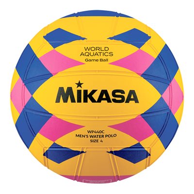 Ballon de water-polo officiel de la FINA 2023 en caoutchouc Mikasa® «Fina Game Ball», #4 Ballon de water-polo officiel de la FINA 2023 en caoutchouc Mikasa® «Fina Game Ball», #4